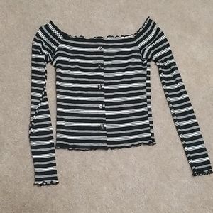 Striped Guess Crop Top
